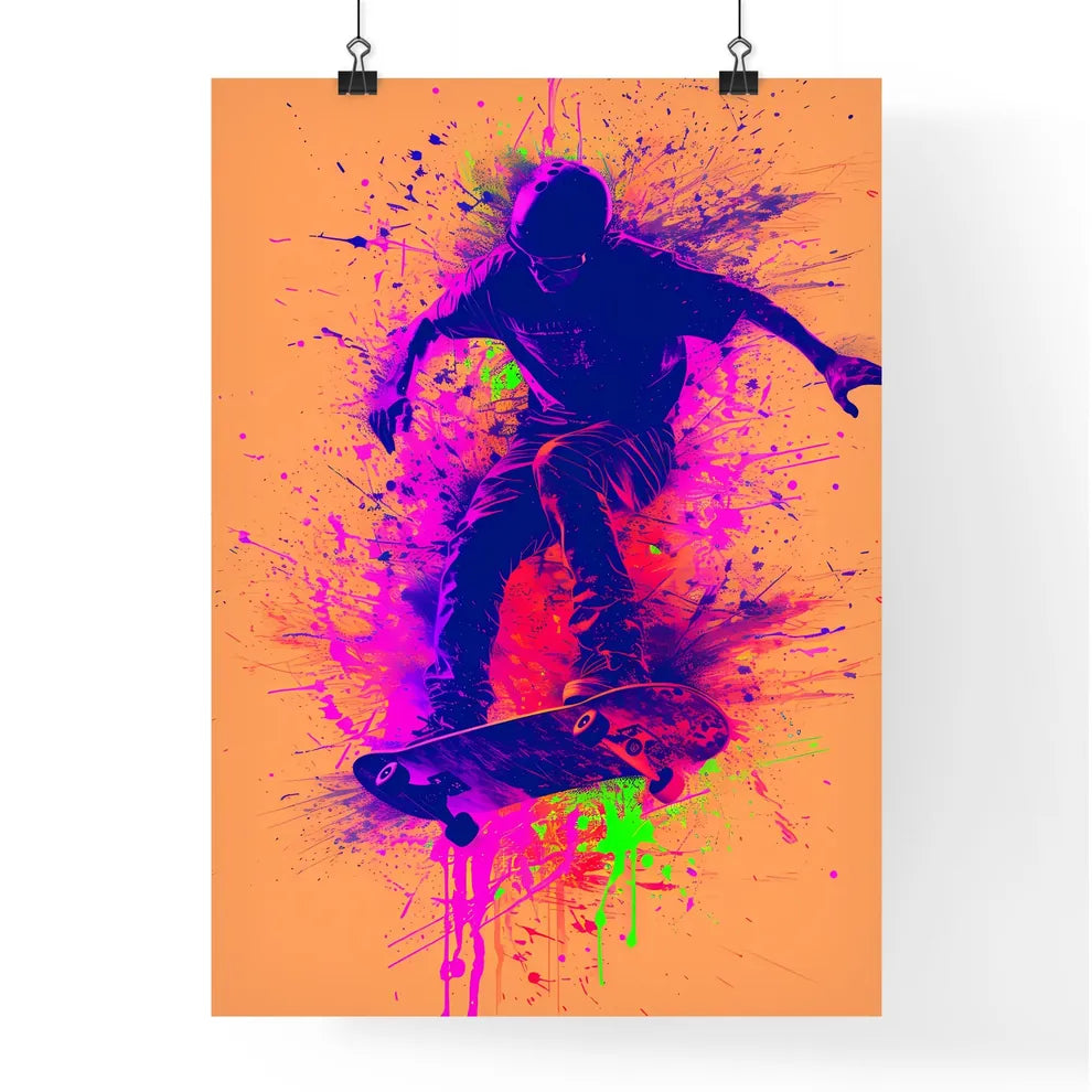 Snowboarding - Art print of a man on a s Poster