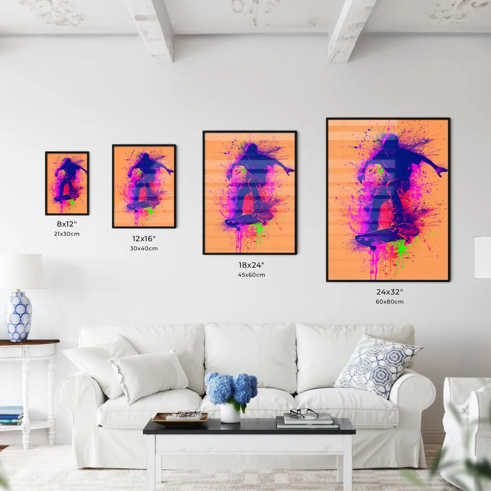 Snowboarding - Art print of a man on a s - Kitchen Hangings