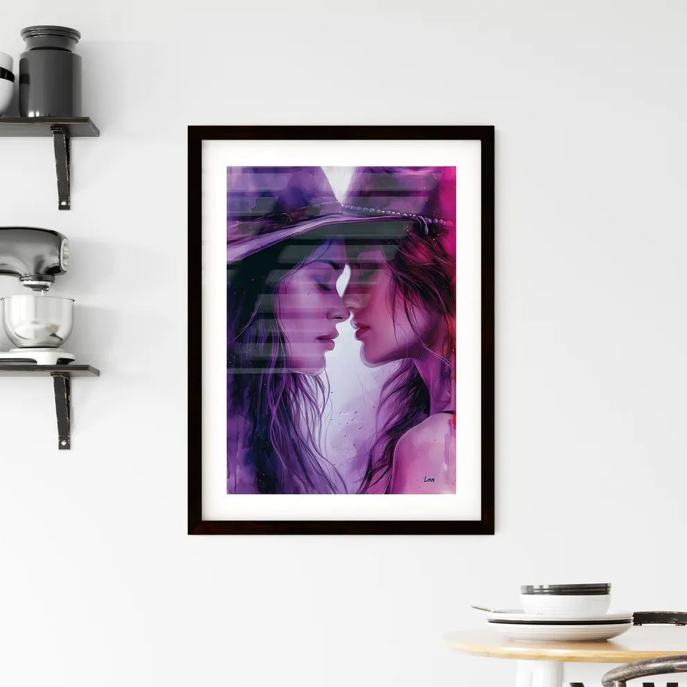 LGBT couple Born To Love illustration - Art  Framed Print