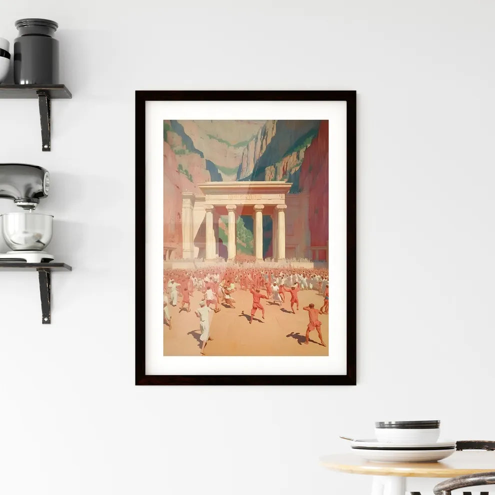 Ancient Jewish people are looking for something  Framed Print