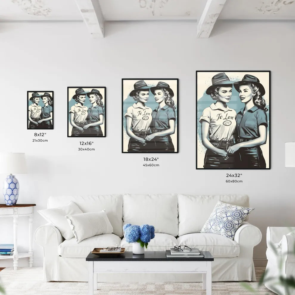 LGBT couple Born To Love - Art print of two  - Kitchen Hangings