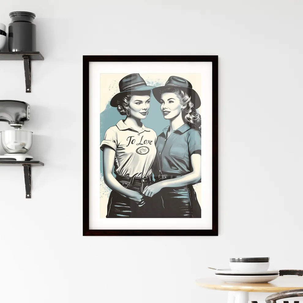LGBT couple Born To Love - Art print of two  Framed Print