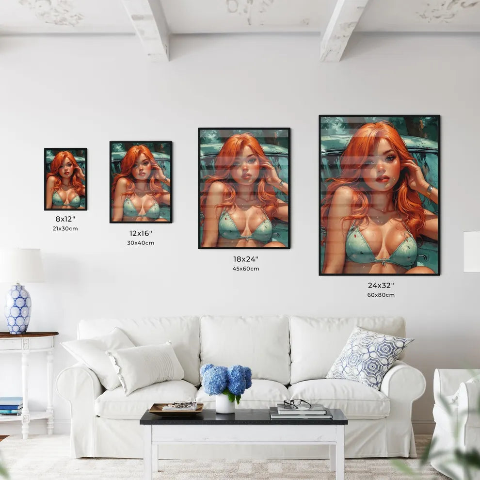 The vintage pin up girl - Art print of a wom - Kitchen Hangings