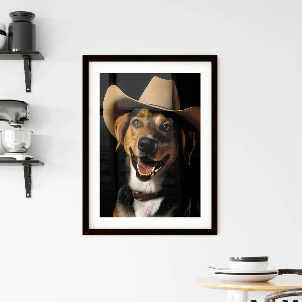 Swiss alpine dog vintage poster  Framed Print