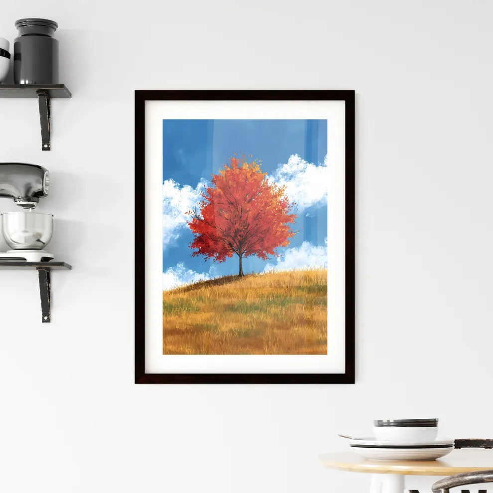 Amidst a countryside canvas - Art print of a Framed Print