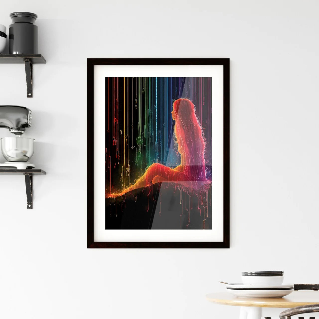 A continous one line minimalist illustration Framed Print