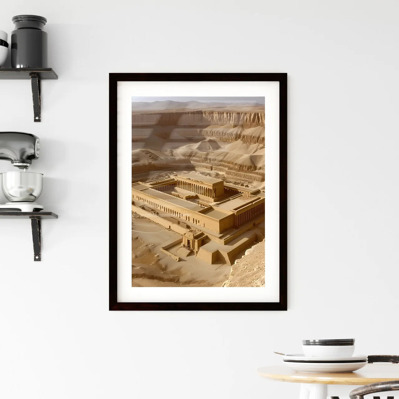 Ancient Israel - Art print of an ancient building in the desert Custom Print