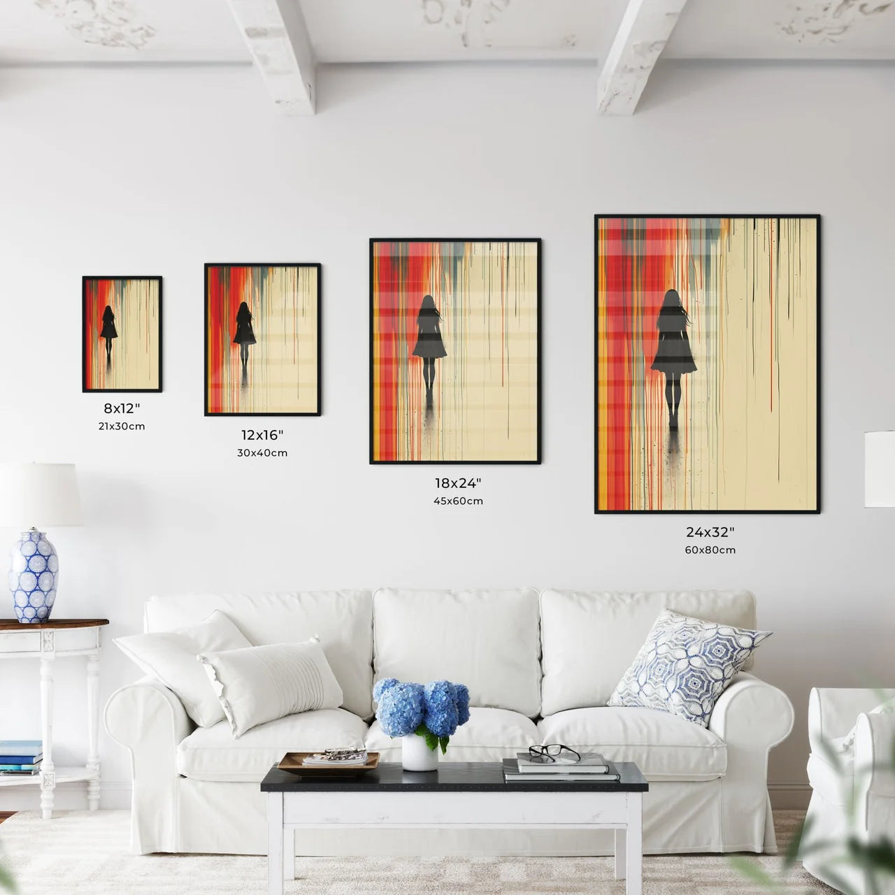 A continous one line minimalist illustration - Kitchen Hangings