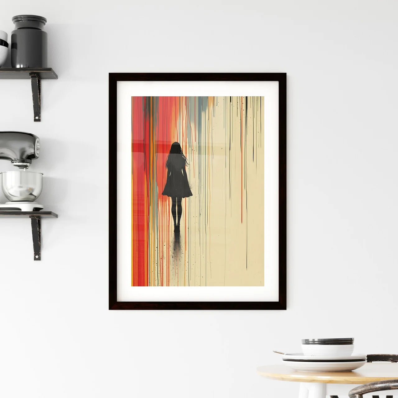 A continous one line minimalist illustration Framed Print