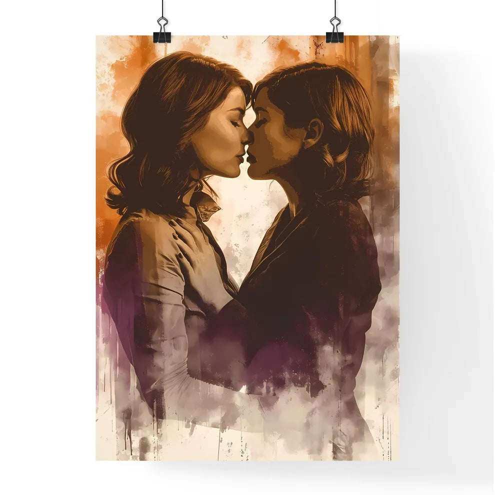 LGBT couple Born To Love illustration - Art  Poster