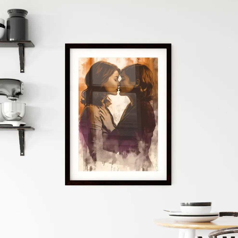 LGBT couple Born To Love illustration - Art  Framed Print