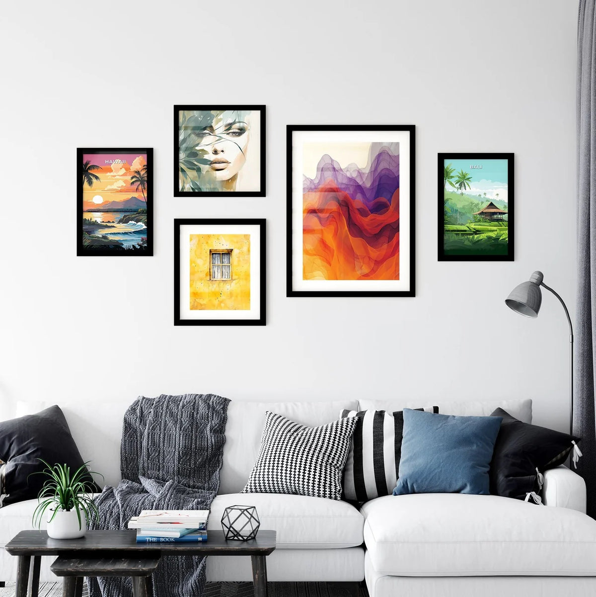 Abstract orange and red wave - Art print of  Wall Art