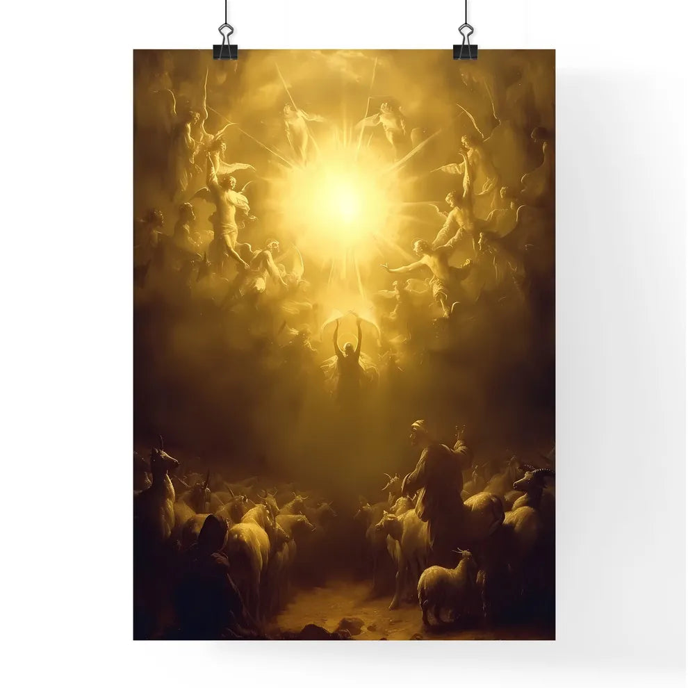 Moses prophet of God herding the flock in the desert Poster