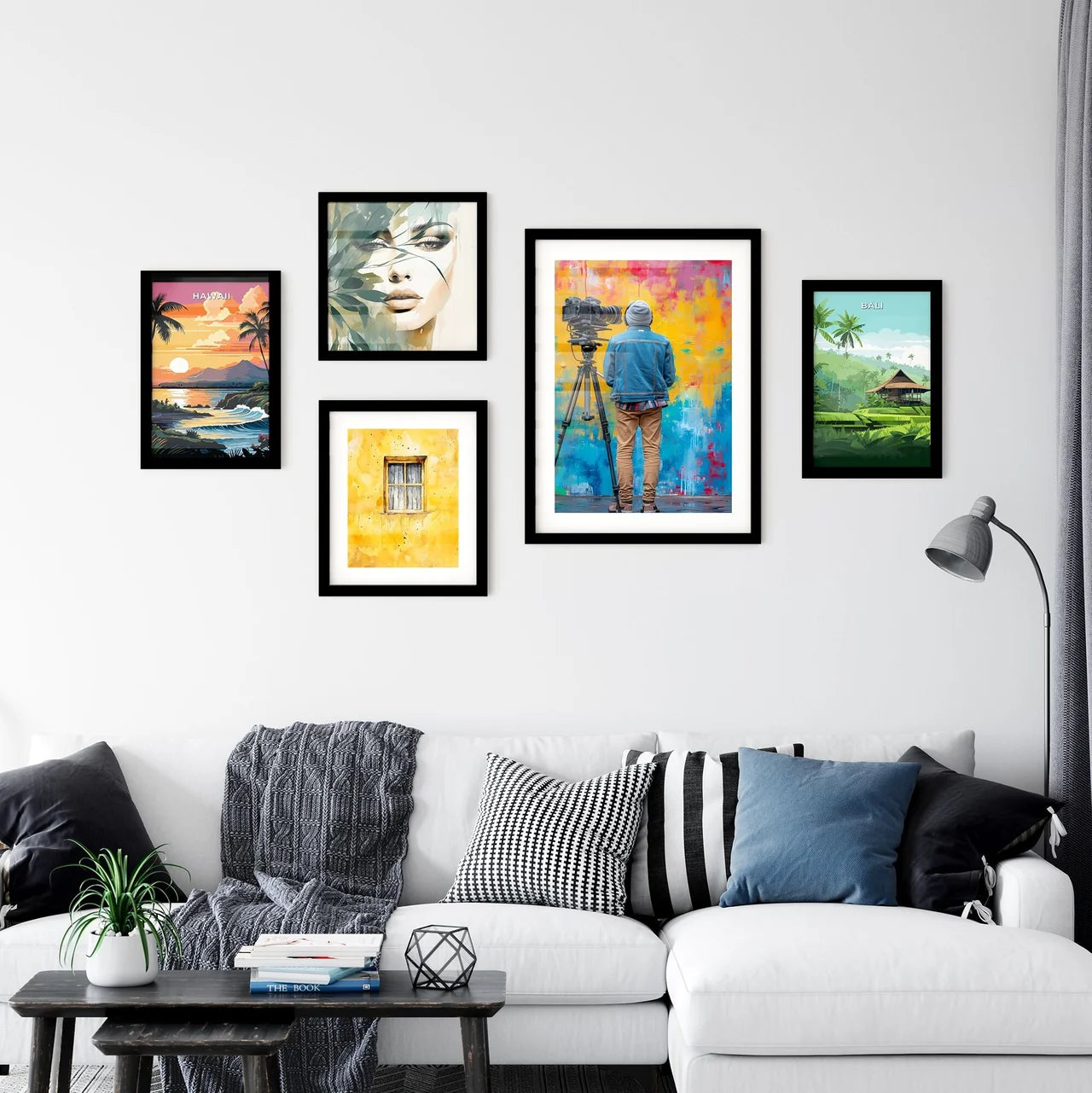 A trendy youtuber records a show - Art print Wall Art