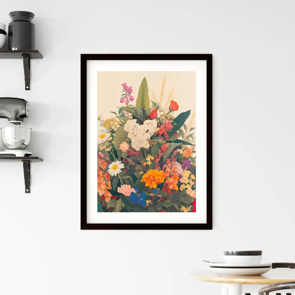 A botanical arrangement - Art print of a bou Framed Print