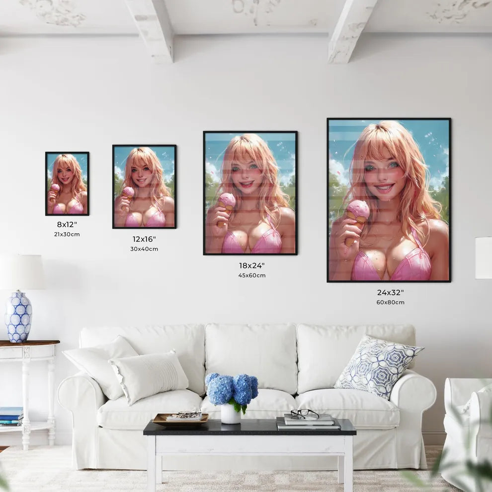 Retro poster - Art print of a woman in a - Kitchen Hangings