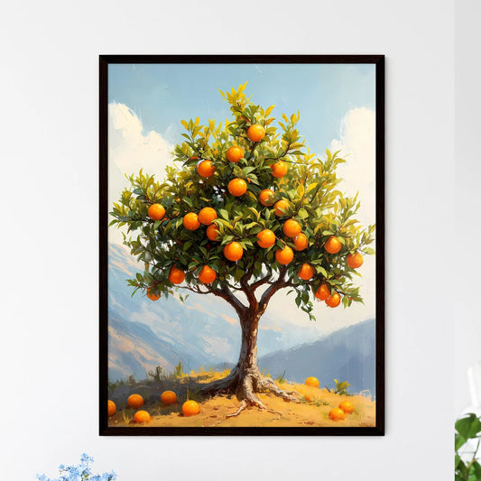 Orange Tree Vintage Art - Art print of a tre - Framed Art Print