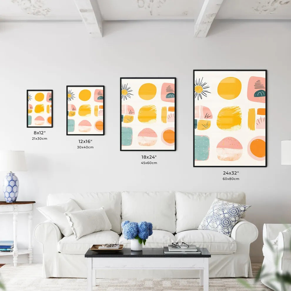 Small simple clipart set of 6 orange blush - - Kitchen Hangings