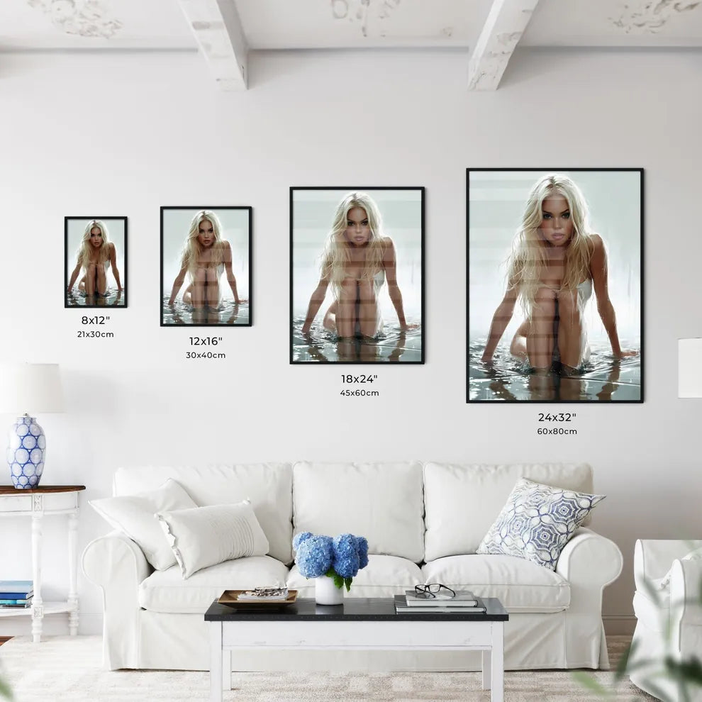 The vintage pin up girl leaning on a car - A - Kitchen Hangings