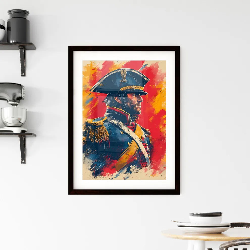 Royal guard - Art print of a man in a m Framed Print