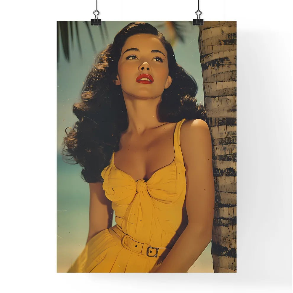 A day at the marina - Art print of a woman i Poster