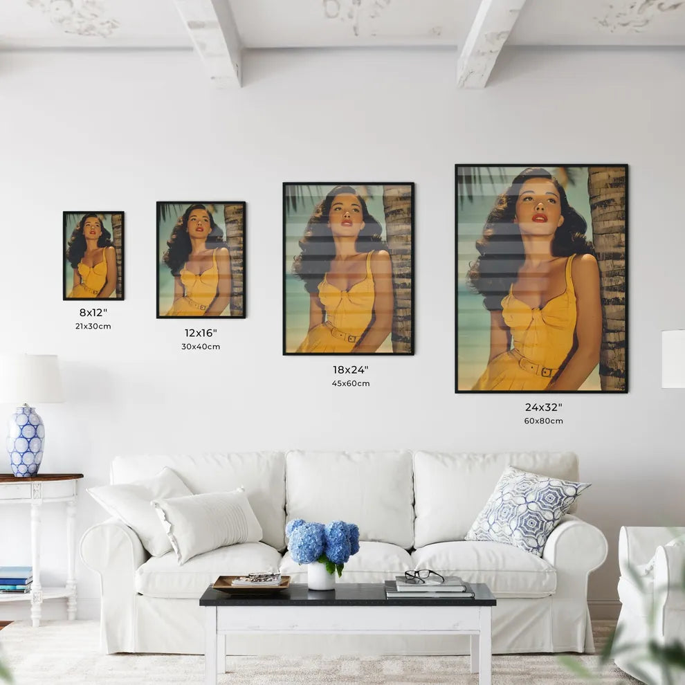 A day at the marina - Art print of a woman i - Kitchen Hangings