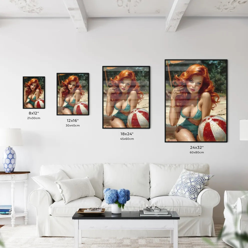 Jessica Rabbit - Art print of a woman in a - Kitchen Hangings
