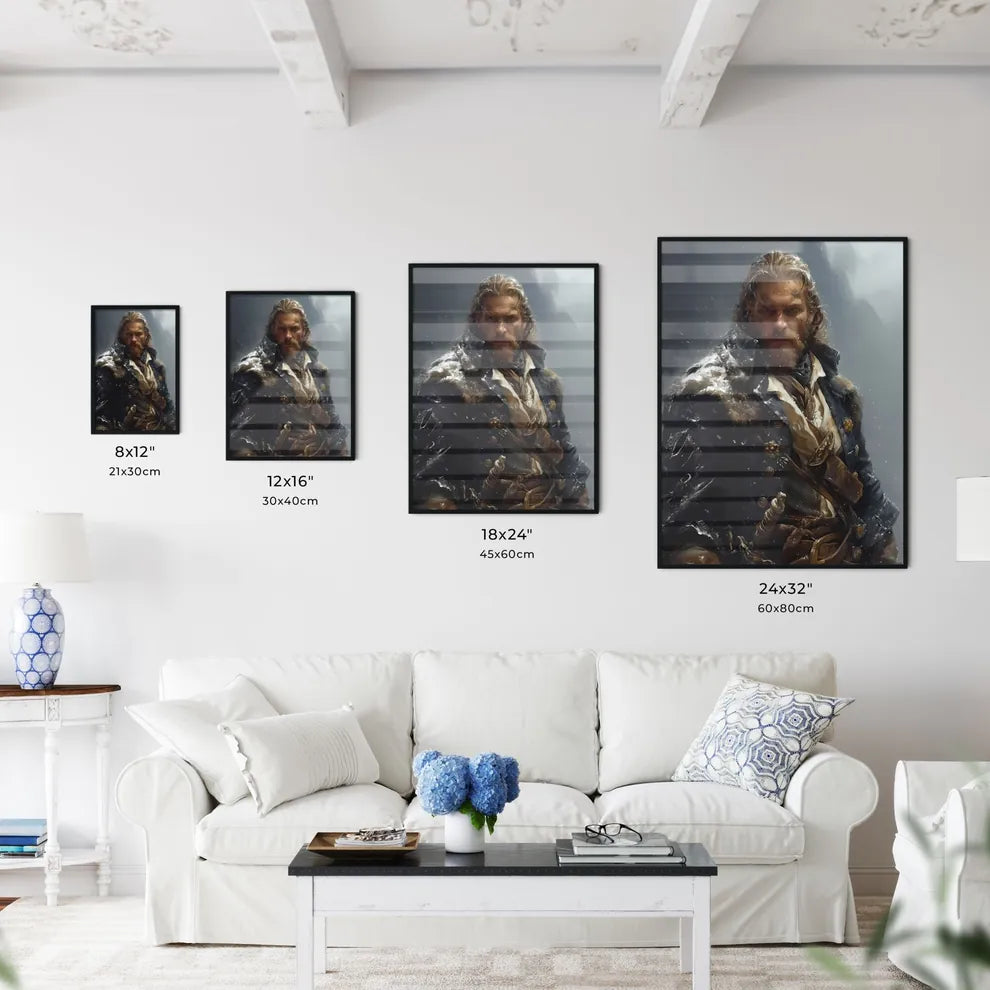 Red bearded man falls  Size Chart