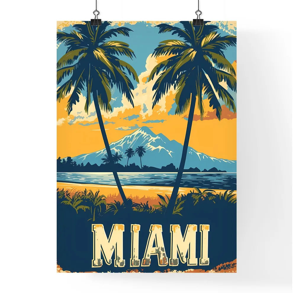 Poster with bottom text MIAMI in bold font - Poster