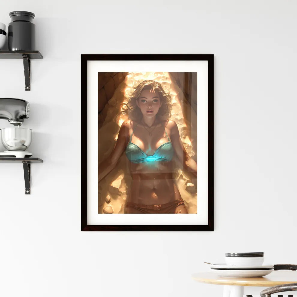 Gogo girl hyper realism style Framed Print