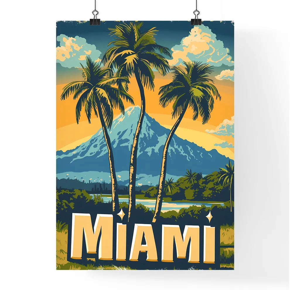 Poster with bottom text MIAMI in bold font - Poster