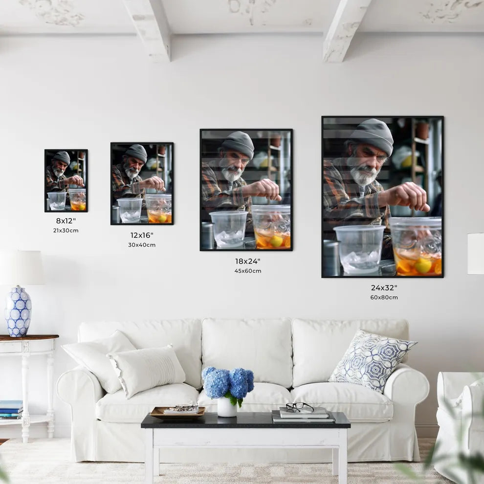 The Communion of Saints, Catholic - Art print of a man with a beard and a hat Default Title