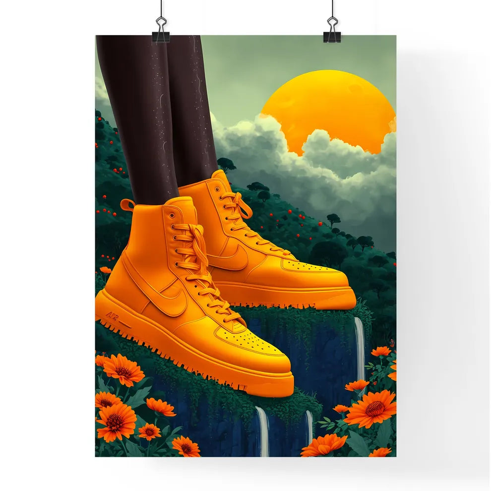 A trendy young person records - Art print of Poster