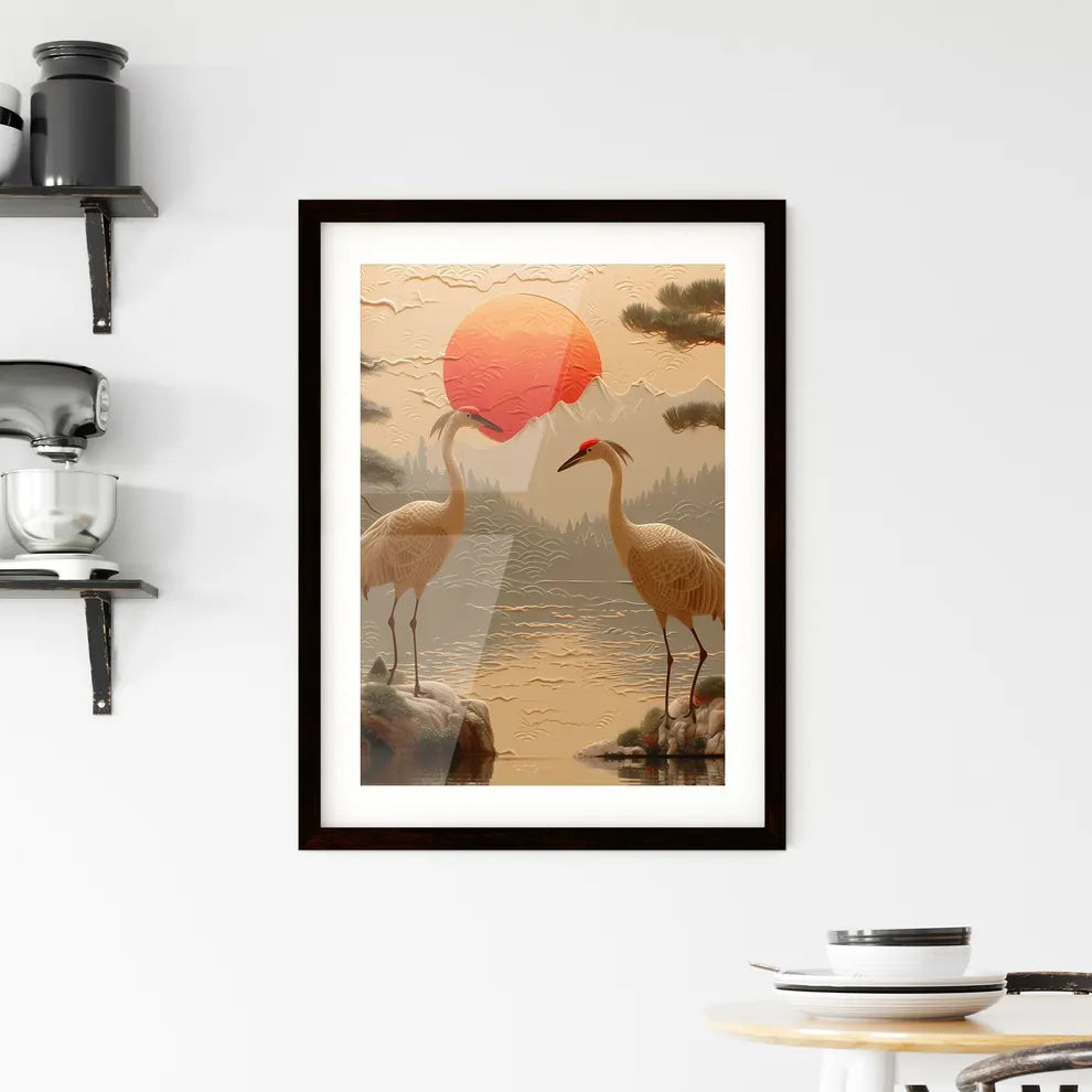 Zhuque paper-cut Framed Print