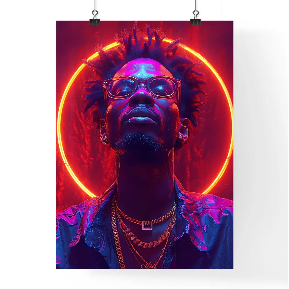 A trendy young person records  Poster