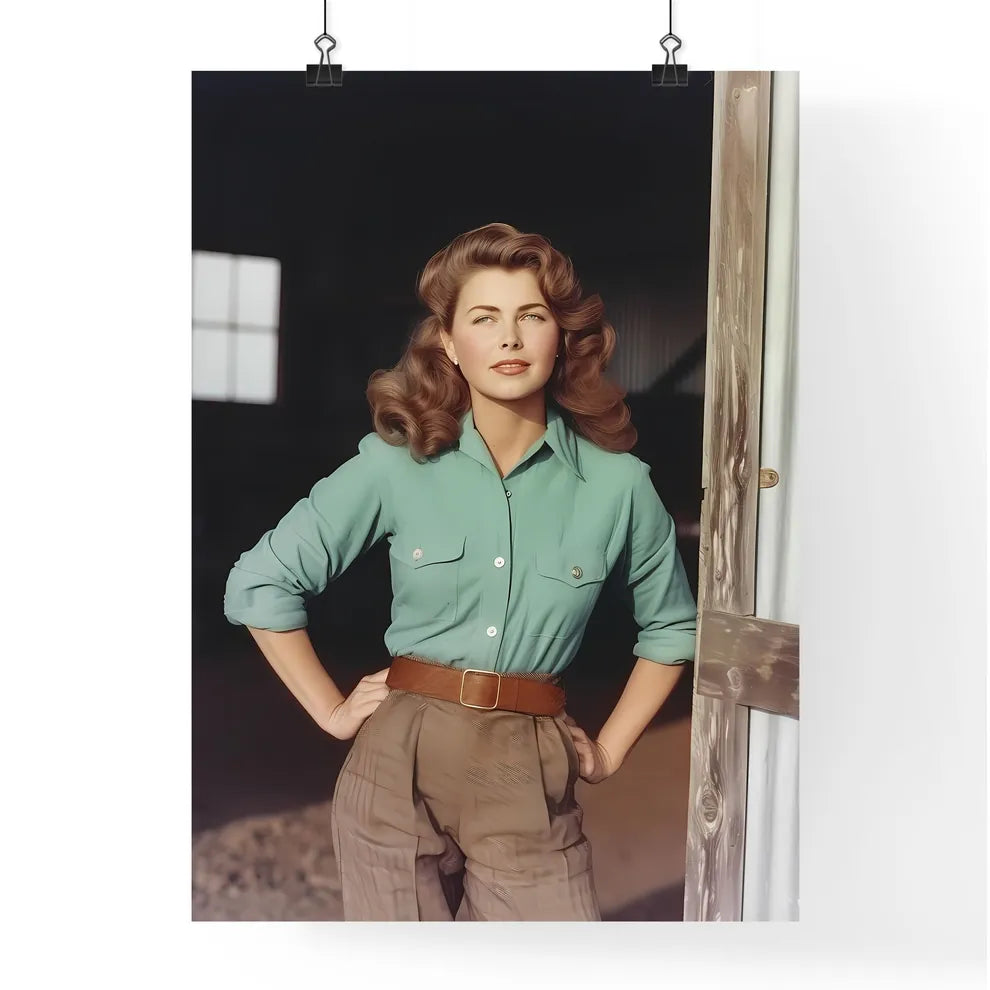 The vintage pin up girl Poster