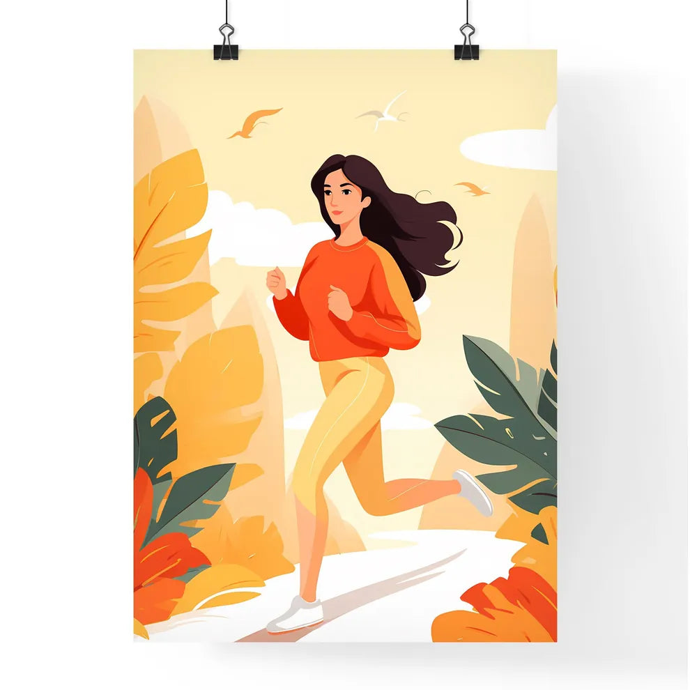 Sweat it out! - Art print of a woman runn Poster