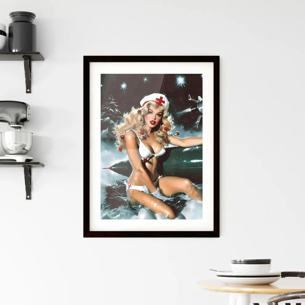 The head nurse sharply directed the nurses r Framed Print