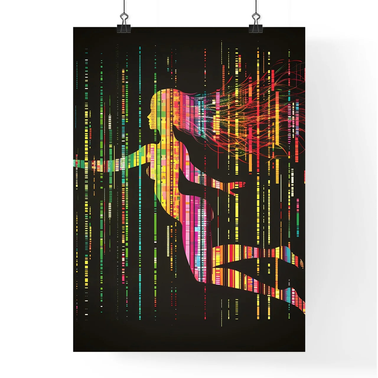T-shirt design on black background Poster