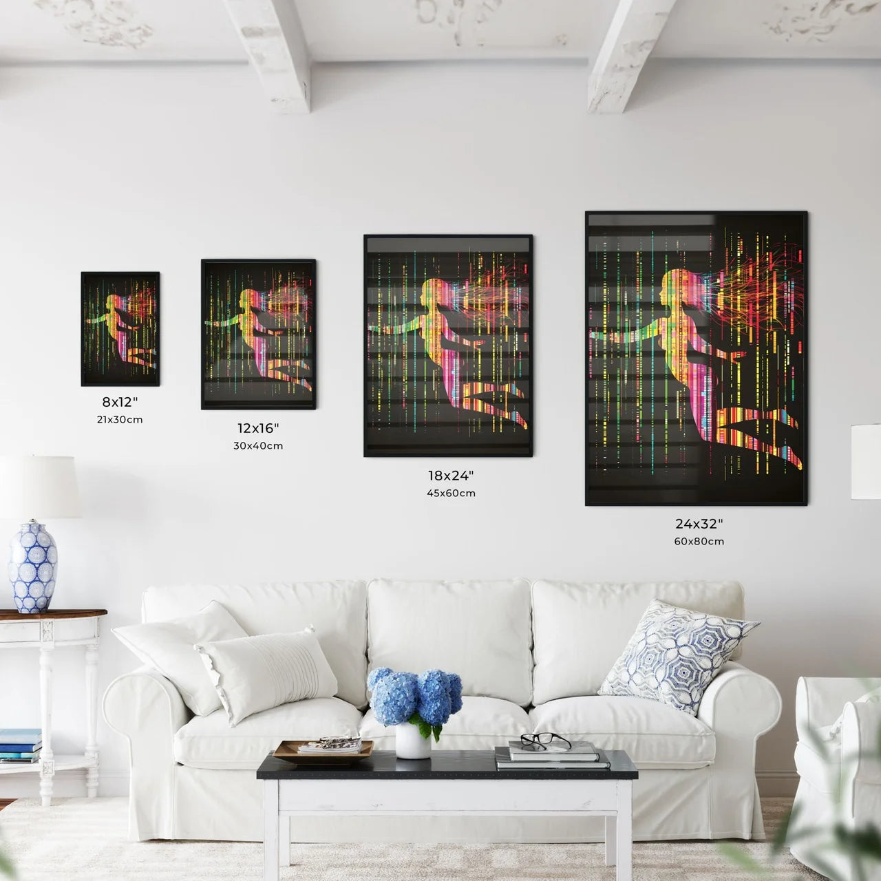 T-shirt design on black background - Kitchen Hangings