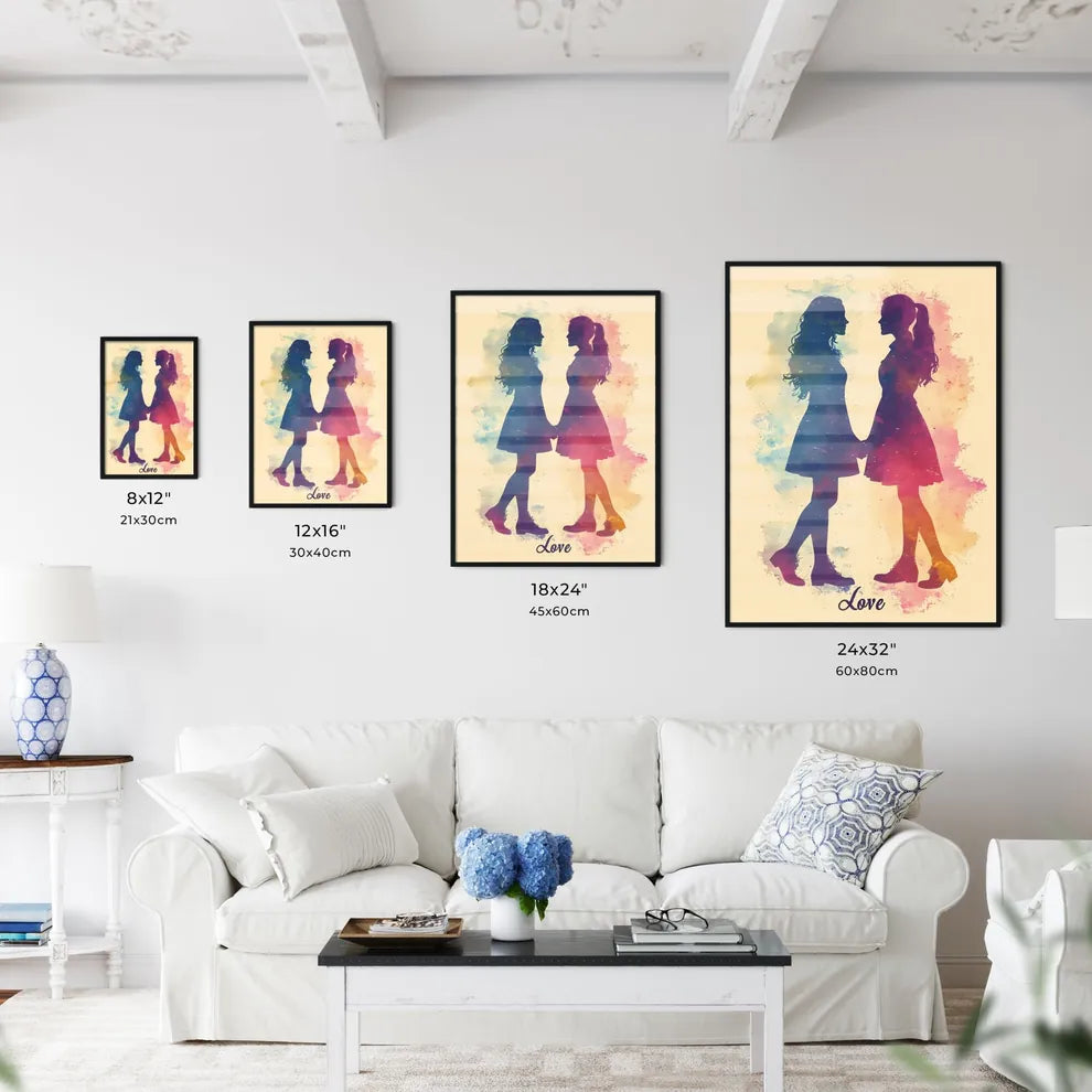 Cute pastel Love illustration - Art print of - Kitchen Hangings