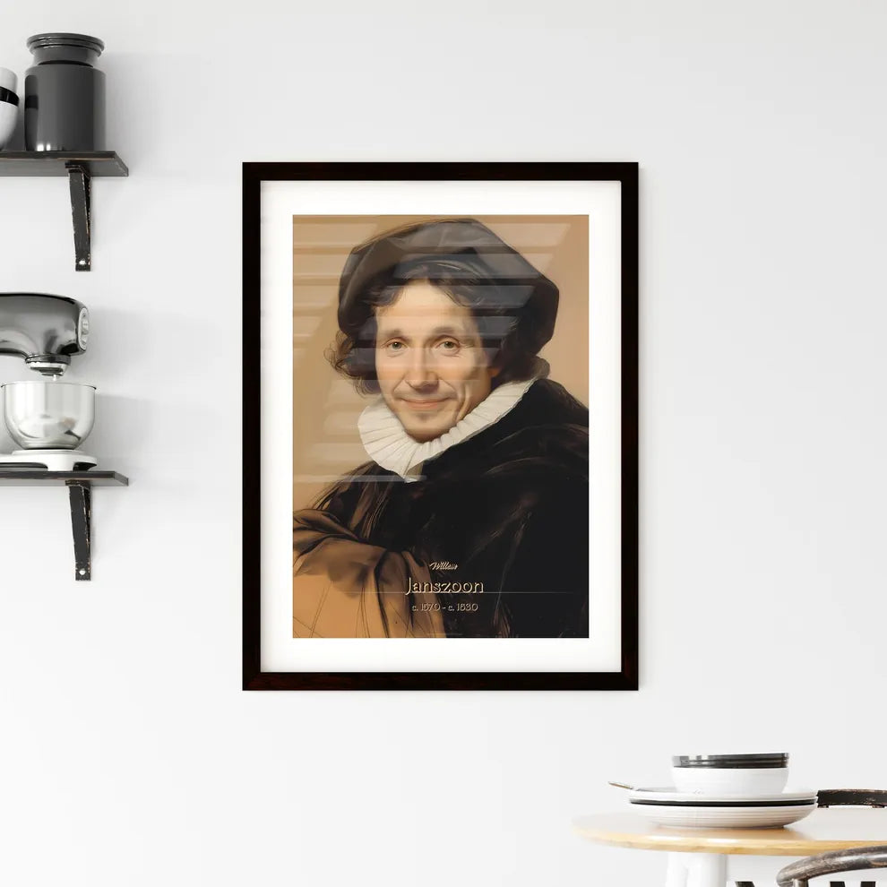 Willem, Janszoon, c. 1570 - c. 1630, A Poster of a man in a black hat Default Title