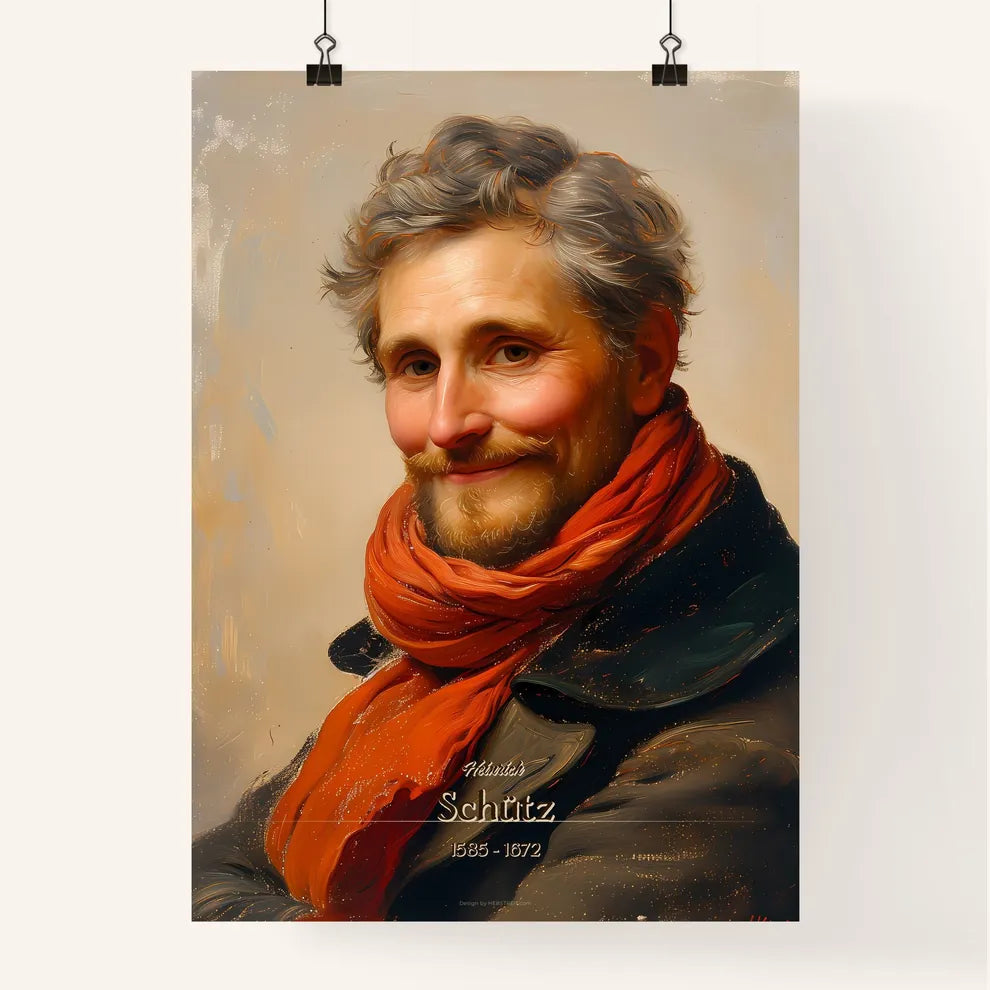 Heinrich, Schütz, 1585 - 1672, A Poster of a man with a beard and a red scarf Default Title