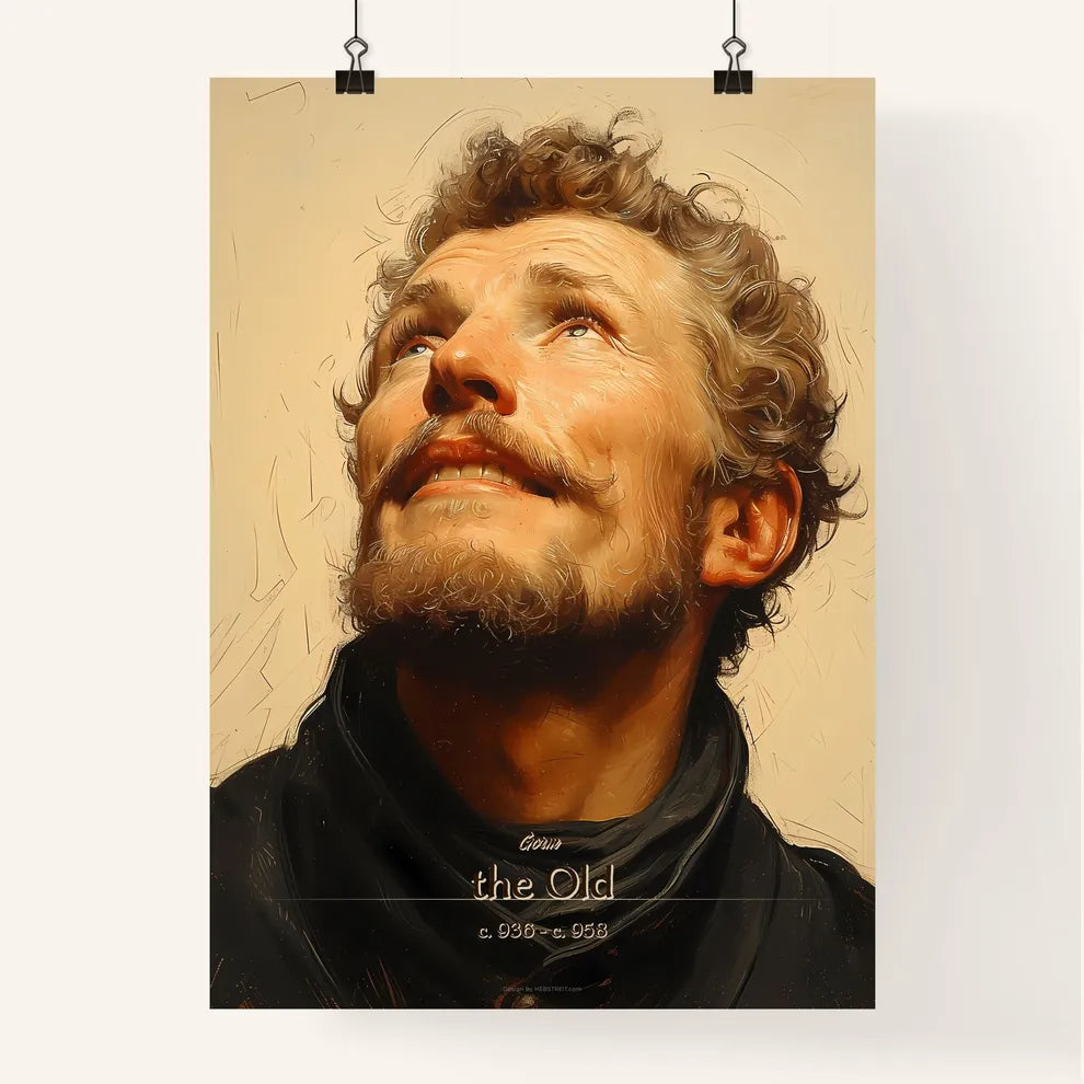 Gorm, the Old, c. 936 - c. 958, A Poster of a man looking up with his eyes wide open Default Title