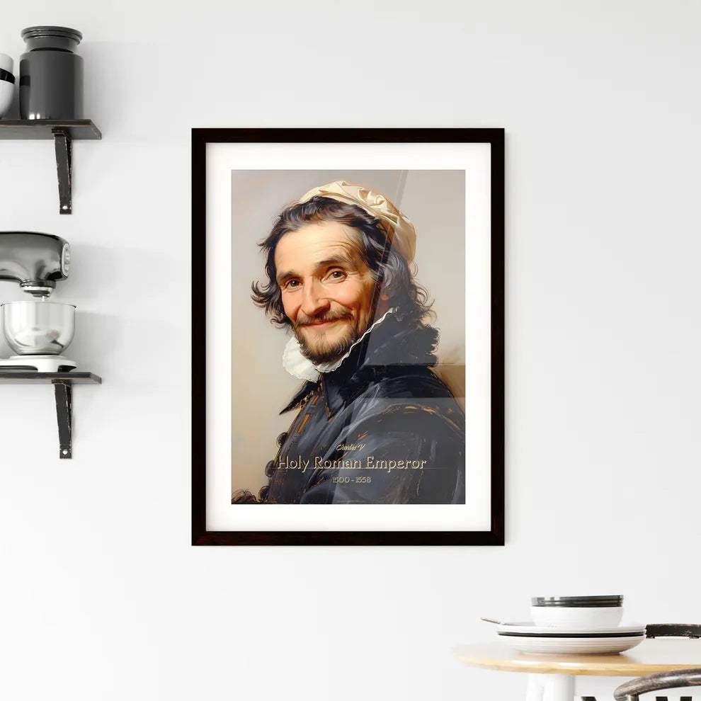 Charles V, Holy Roman Emperor, 1500 - 1558, A Poster of a man in a black coat