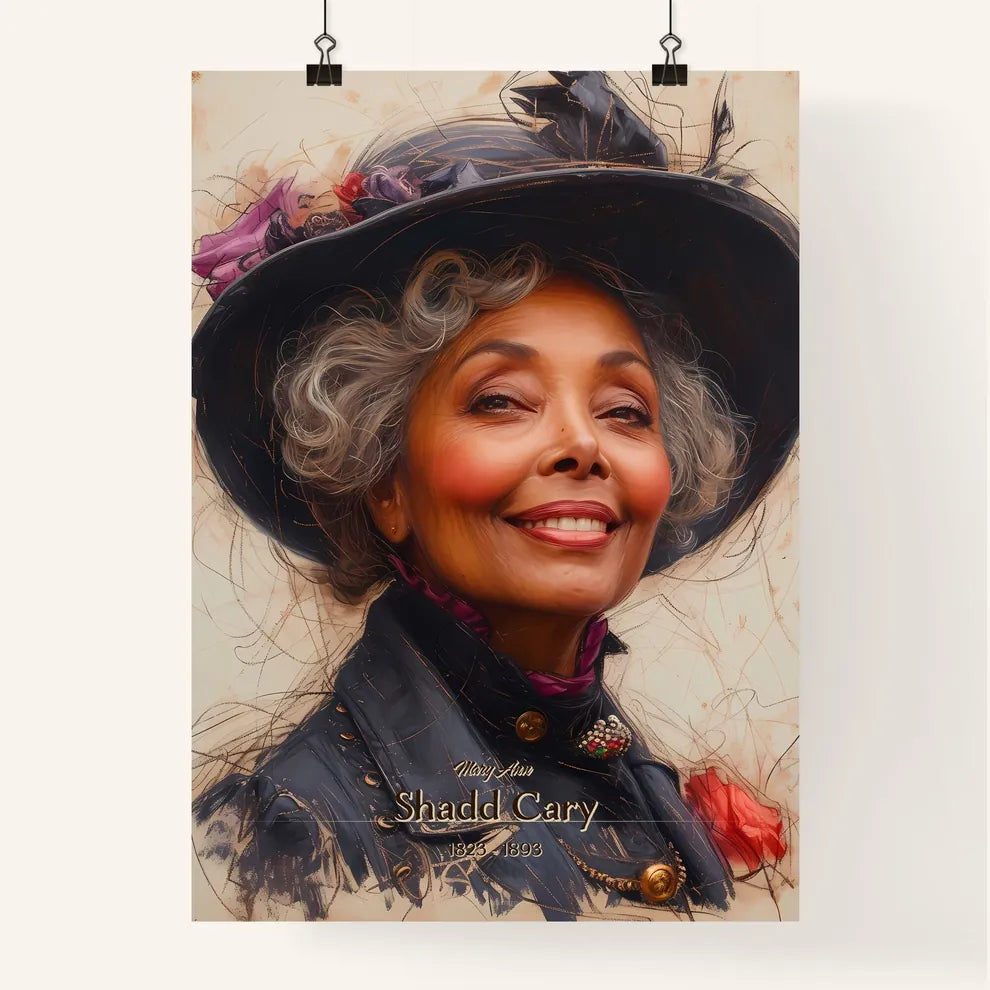 Mary Ann, Shadd Cary, 1823 - 1893, A Poster of a woman wearing a hat and a jacket Default Title