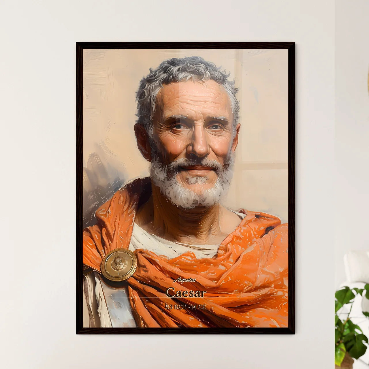 Augustus, Caesar, 63 BCE - 14 CE, A Poster of a man wearing an orange robe Default Title