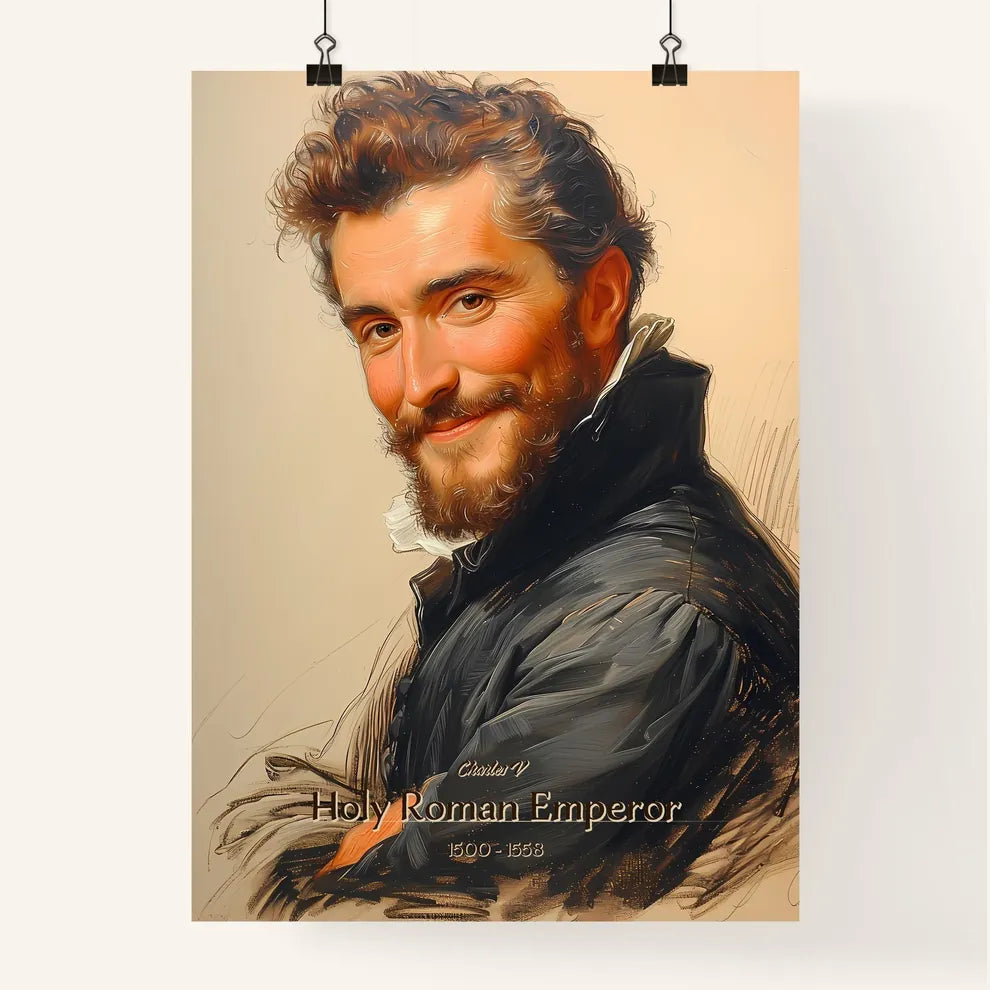 Charles V, Holy Roman Emperor, 1500 - 1558, A Poster of a man with a beard Default Title