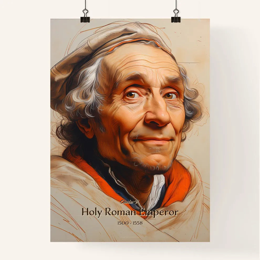 Charles V, Holy Roman Emperor, 1500 - 1558, A Poster of a painting of a man Default Title