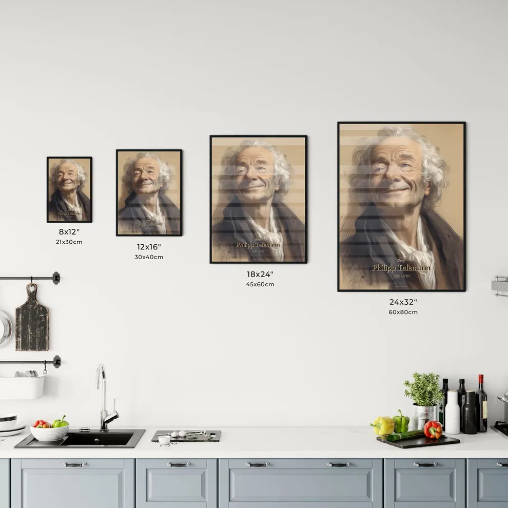 Georg, Philipp Telemann, 1681 - 1767, A Poster of a man with white hair and a scarf Default Title